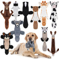 Sratte 10 Pcs Dog Squeaky Toys No Stuffing Pet Toys Crinkle Dog Toy for Aggressive Chewers Plush Teething Puppy Squeak Toys Animals Chew Toys for Small Medium Large Pets 10 Styles(Classic Style)